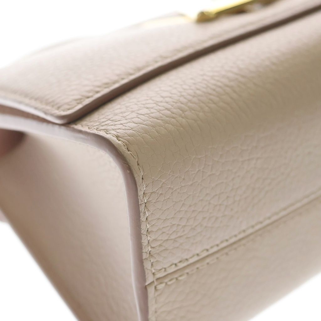 Louis Vuitton Twist BB One Handle Shoulder Bag Pink Beige Leather Gold — view 5