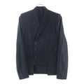 Dior Homme Eddie Era Polyester Wool Double Breasted Tailored Jacket Black
