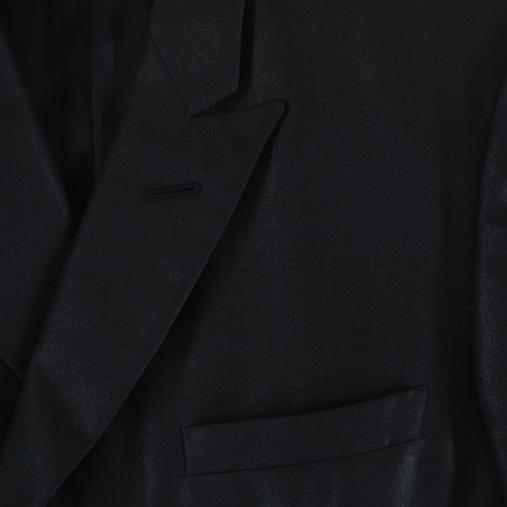 Dior Homme Eddie Era Polyester Wool Double Breasted Tailored Jacket Black — view 5