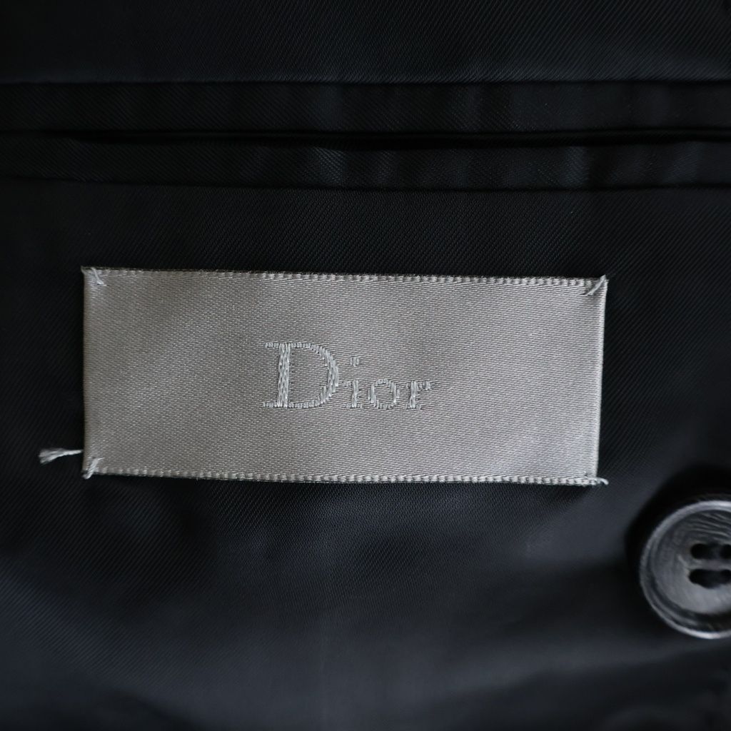 Dior Homme Eddie Era Polyester Wool Double Breasted Tailored Jacket Black — view 7