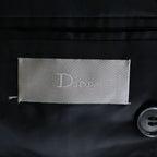 Dior Homme Eddie Era Polyester Wool Double Breasted Tailored Jacket Black — view 7
