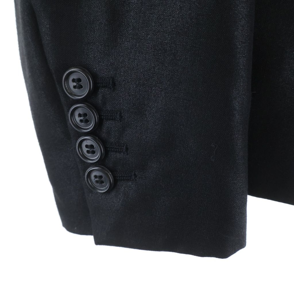 Dior Homme Eddie Era Polyester Wool Double Breasted Tailored Jacket Black — view 6