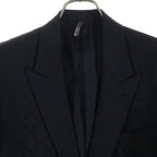 Dior Homme Chris Era Embroidery Peaked Lapel Tailored Jacket Black — view 3