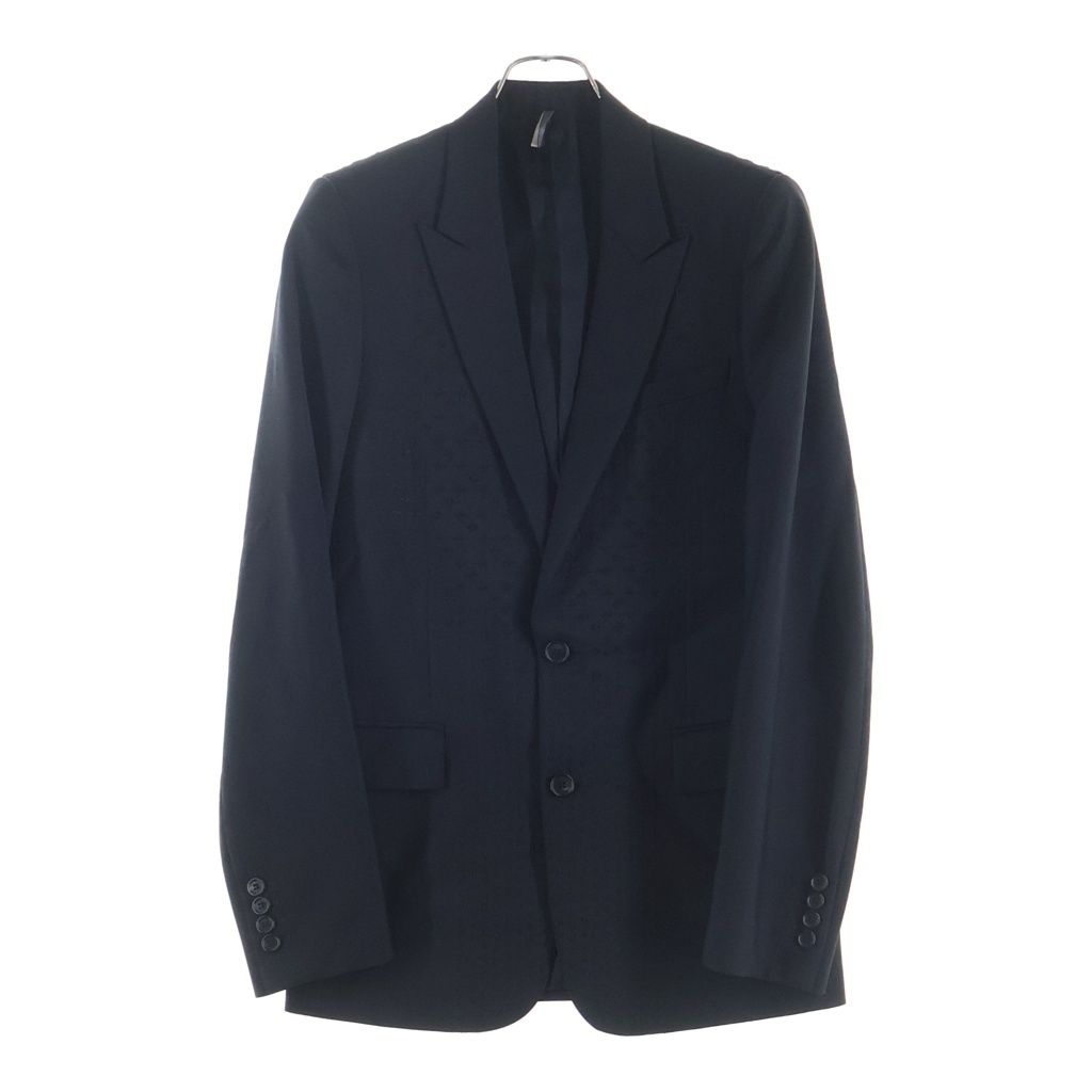 Dior Homme Chris Era Embroidery Peaked Lapel Tailored Jacket Black