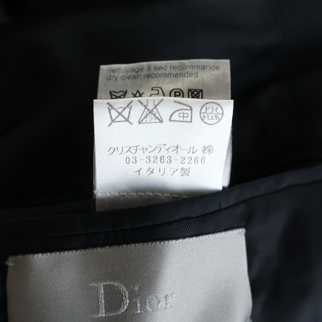 Dior Homme Chris Era Embroidery Peaked Lapel Tailored Jacket Black — view 8