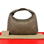 Bottega Veneta Hobo Intrecciato Leather Shoulder Bag Brown