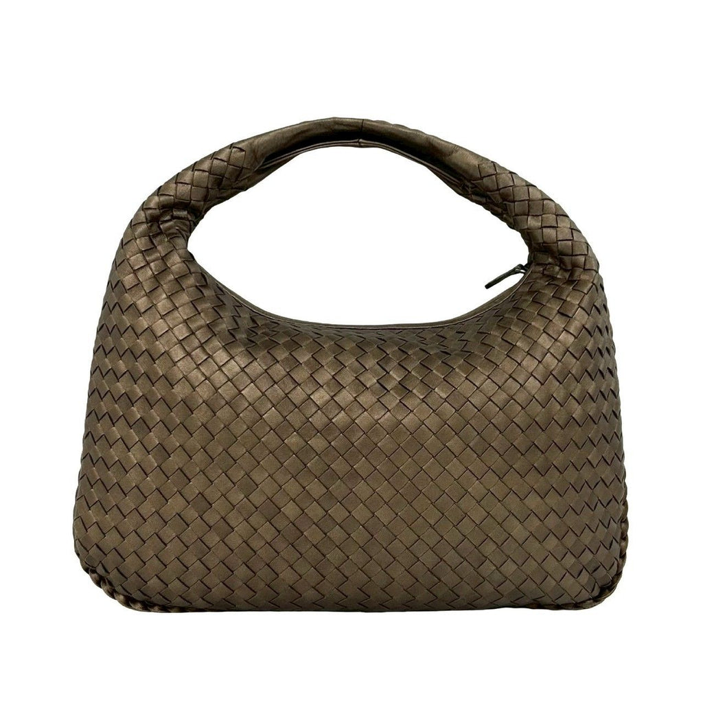 Bottega Veneta Hobo Intrecciato Leather Shoulder Bag Brown — view 3