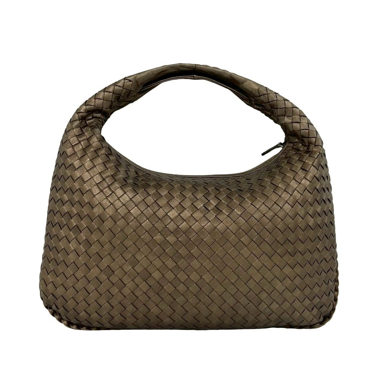 Bottega Veneta Hobo Intrecciato Leather Shoulder Bag Brown — view 3