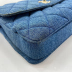 Chanel Handbag Quilted Blue — view 8