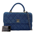 Chanel Handbag Quilted Blue