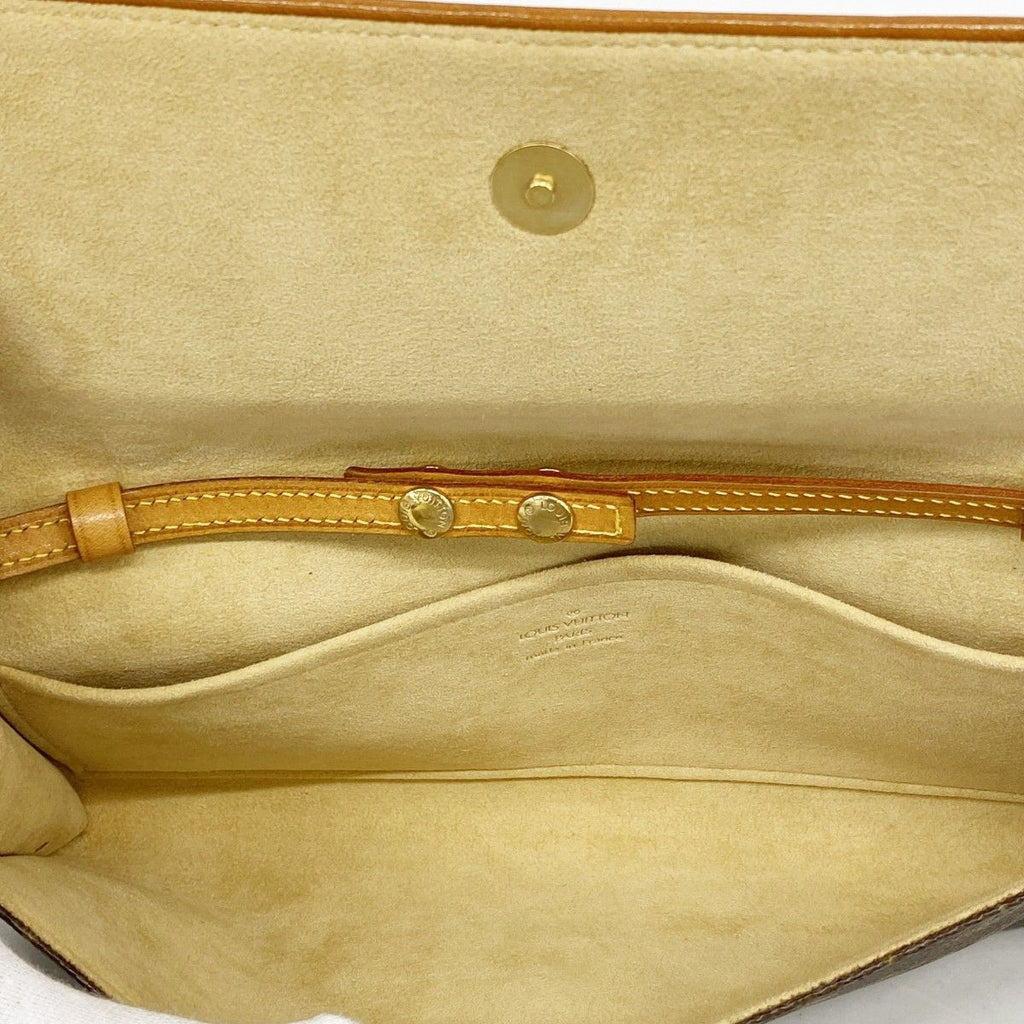 Louis Vuitton Shoulder Bag Monogram Pochette Twin GM Brown — view 4