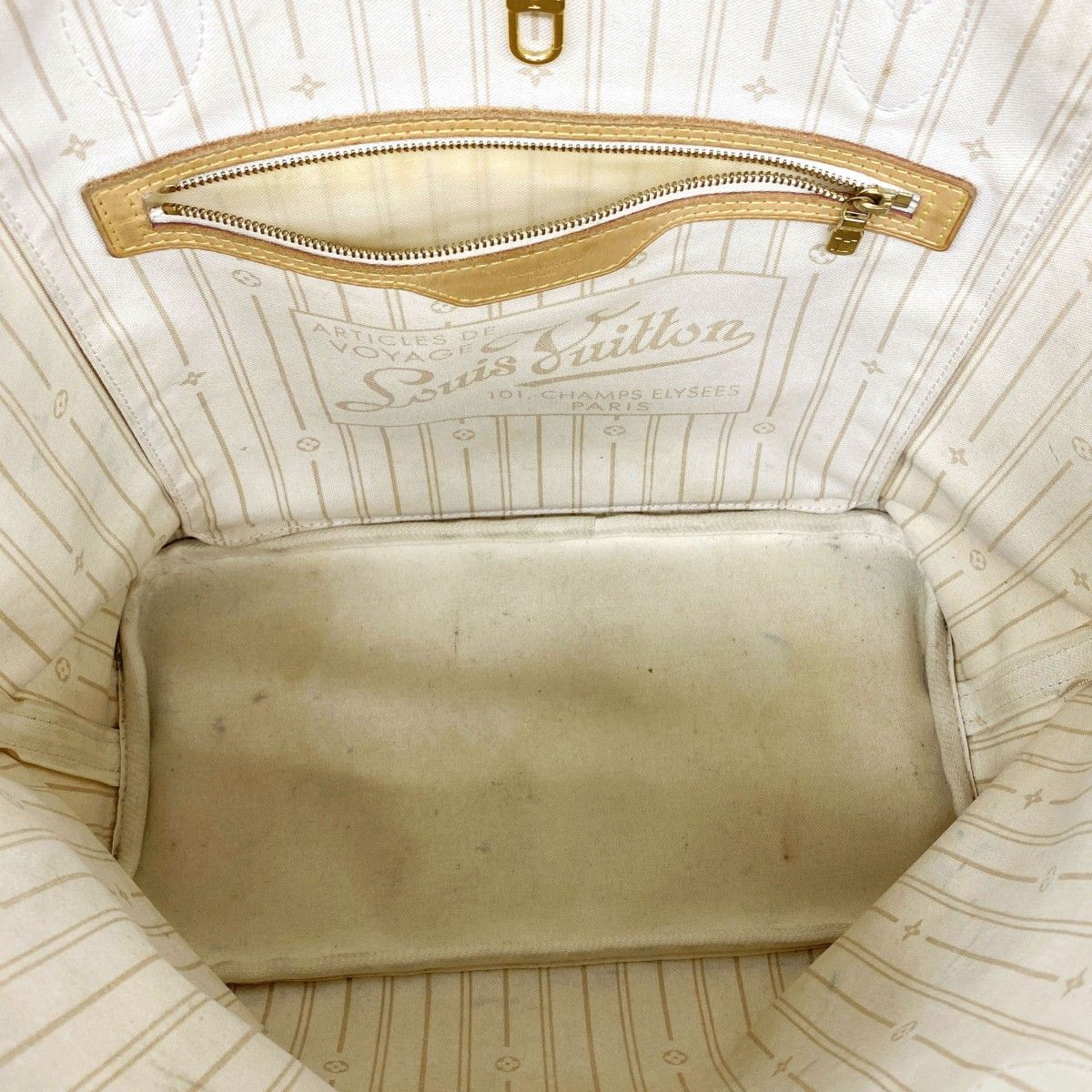 Louis Vuitton Tote Damier Azur Neverfull MM White — view 4