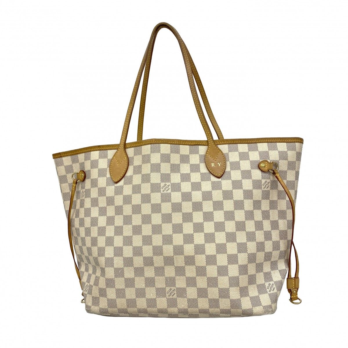 Louis Vuitton Tote Damier Azur Neverfull MM White