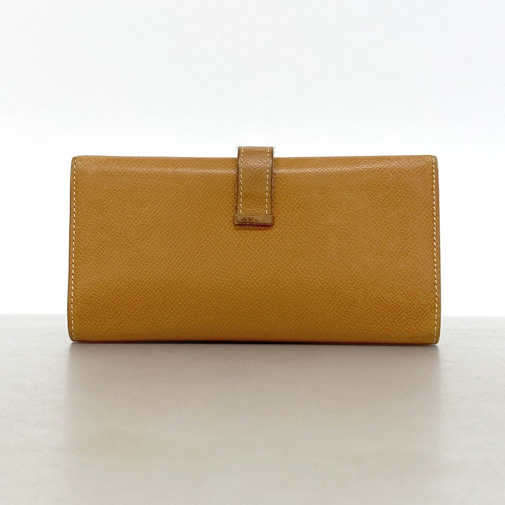 Hermes Trifold Wallet Bearn Dupri Veau Epsom Gold Silver — view 8