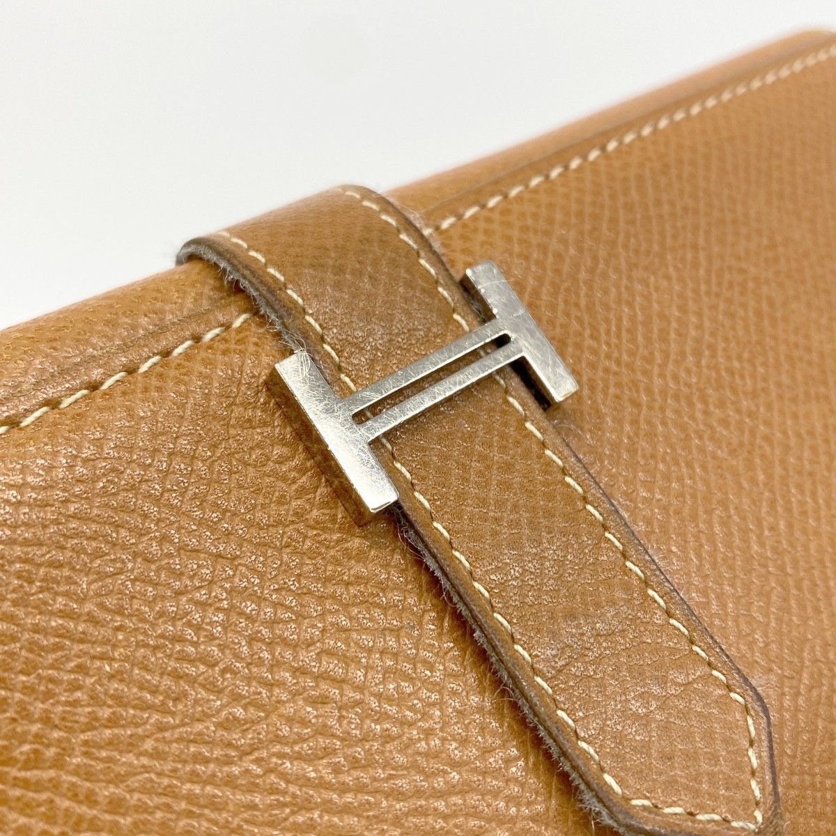 Hermes Trifold Wallet Bearn Dupri Veau Epsom Gold Silver — view 7