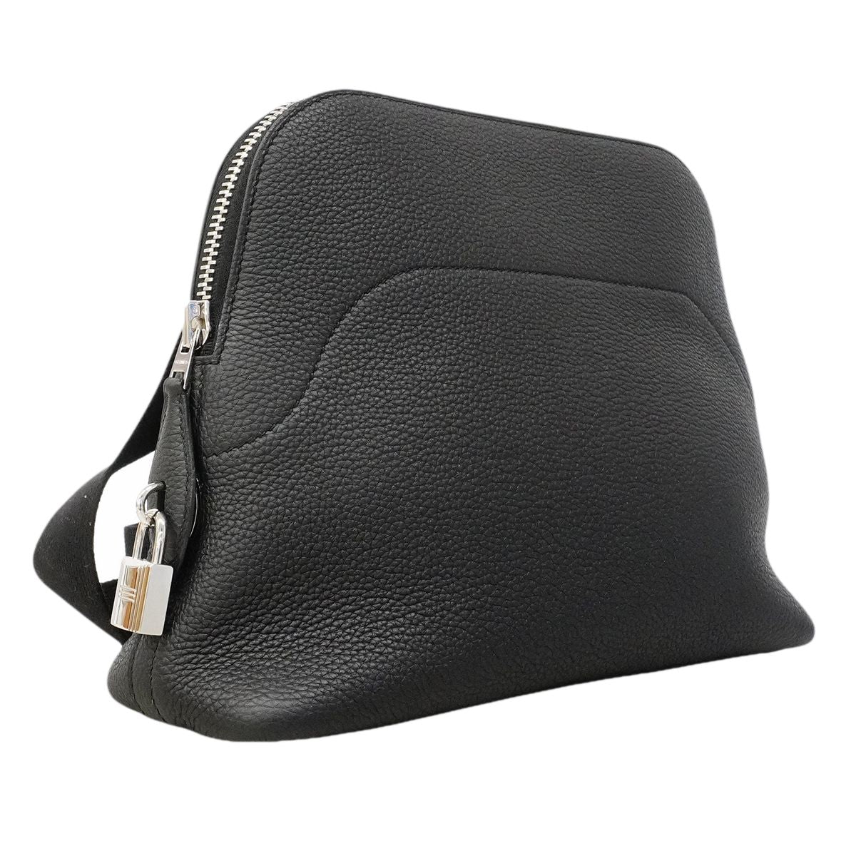 Hermes Shoulder Bag Bolide Messenger Togo Black Silver — view 2