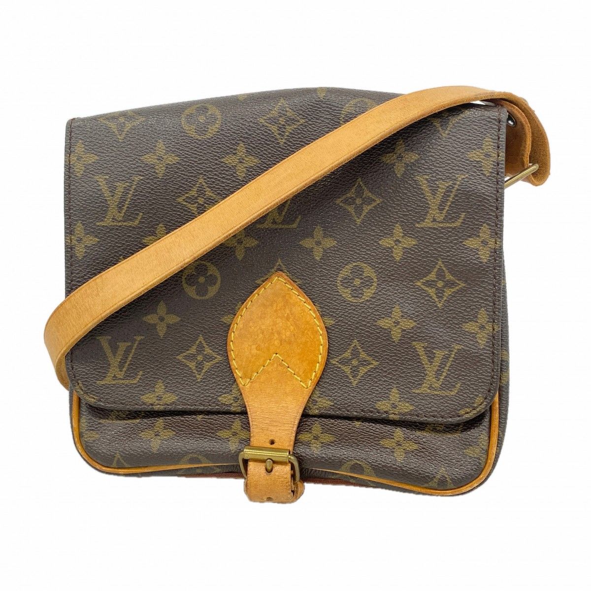 Louis Vuitton Shoulder Bag Monogram Cartouchiere MM Brown