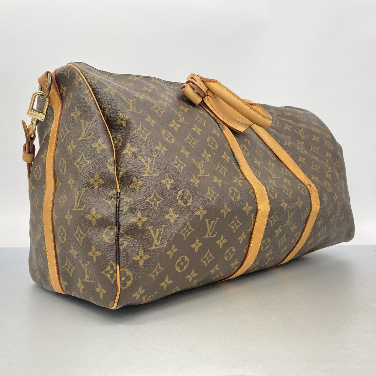 Louis Vuitton Boston Bag Monogram Keepall Bandouliere 55 Brown — view 2