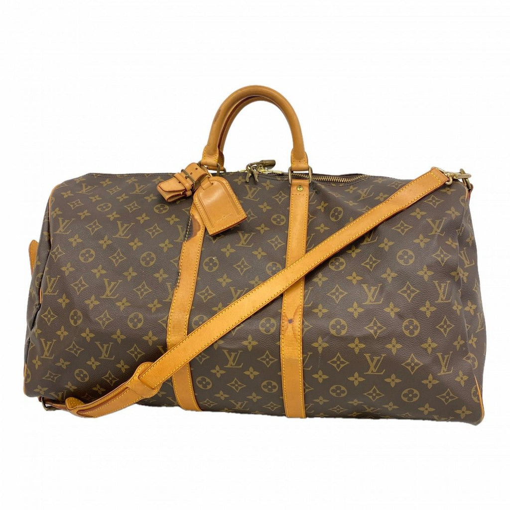 Louis Vuitton Boston Bag Monogram Keepall Bandouliere 55 Brown