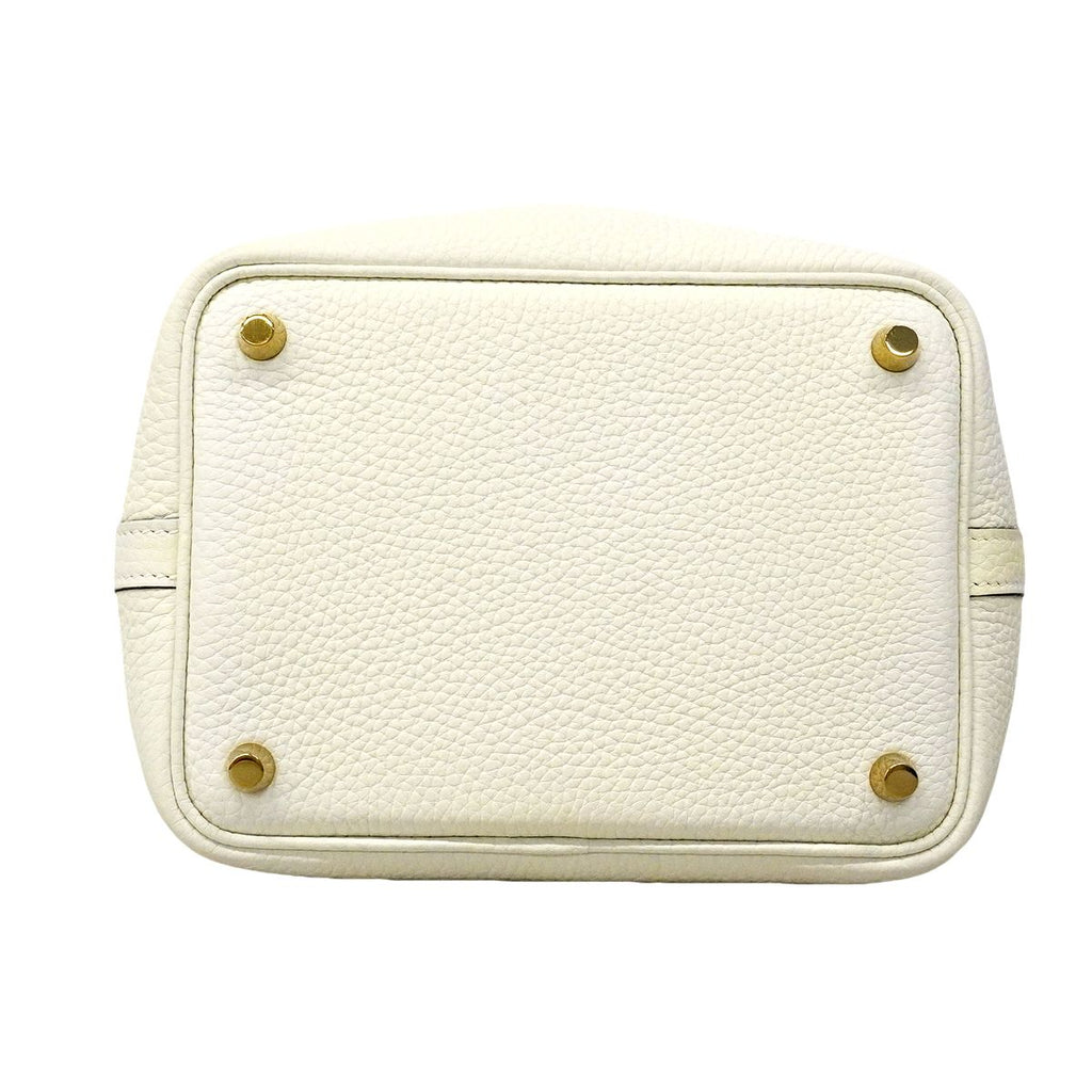 Hermes Handbag Picotin Lock PM Eclat Taurillon Clemence New White Sesame Gold — view 3
