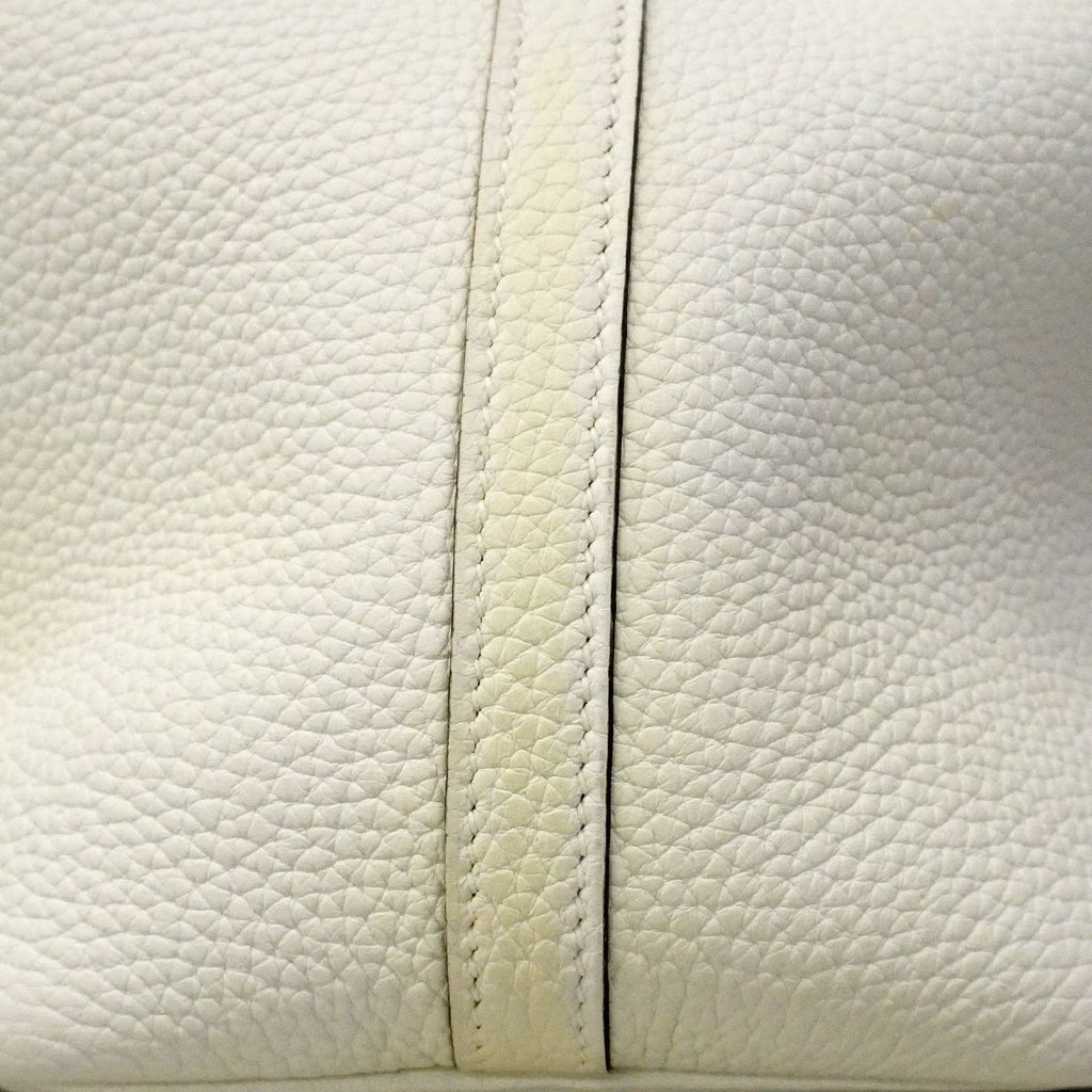 Hermes Handbag Picotin Lock PM Eclat Taurillon Clemence New White Sesame Gold — view 6