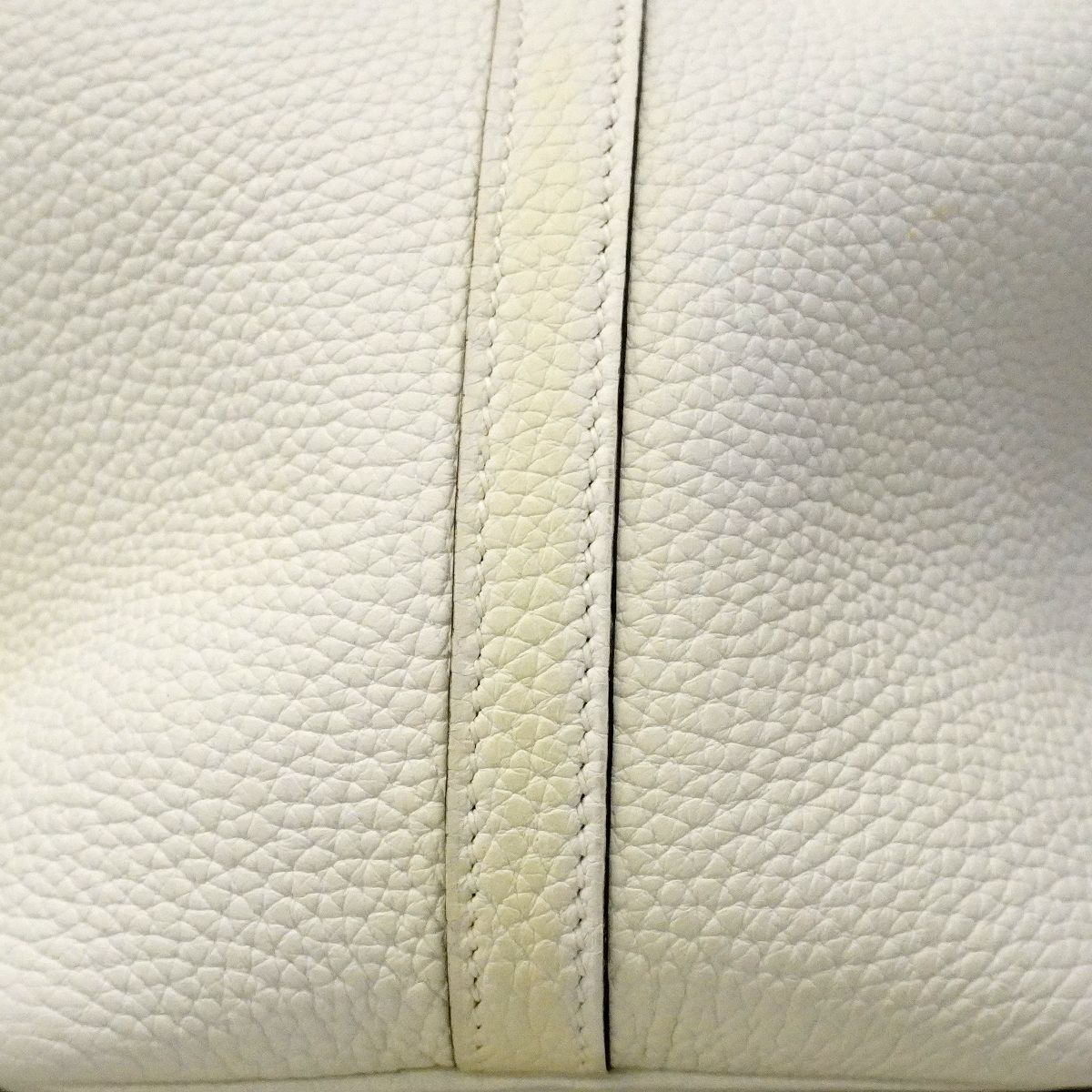 Hermes Handbag Picotin Lock PM Eclat Taurillon Clemence New White Sesame Gold — view 6