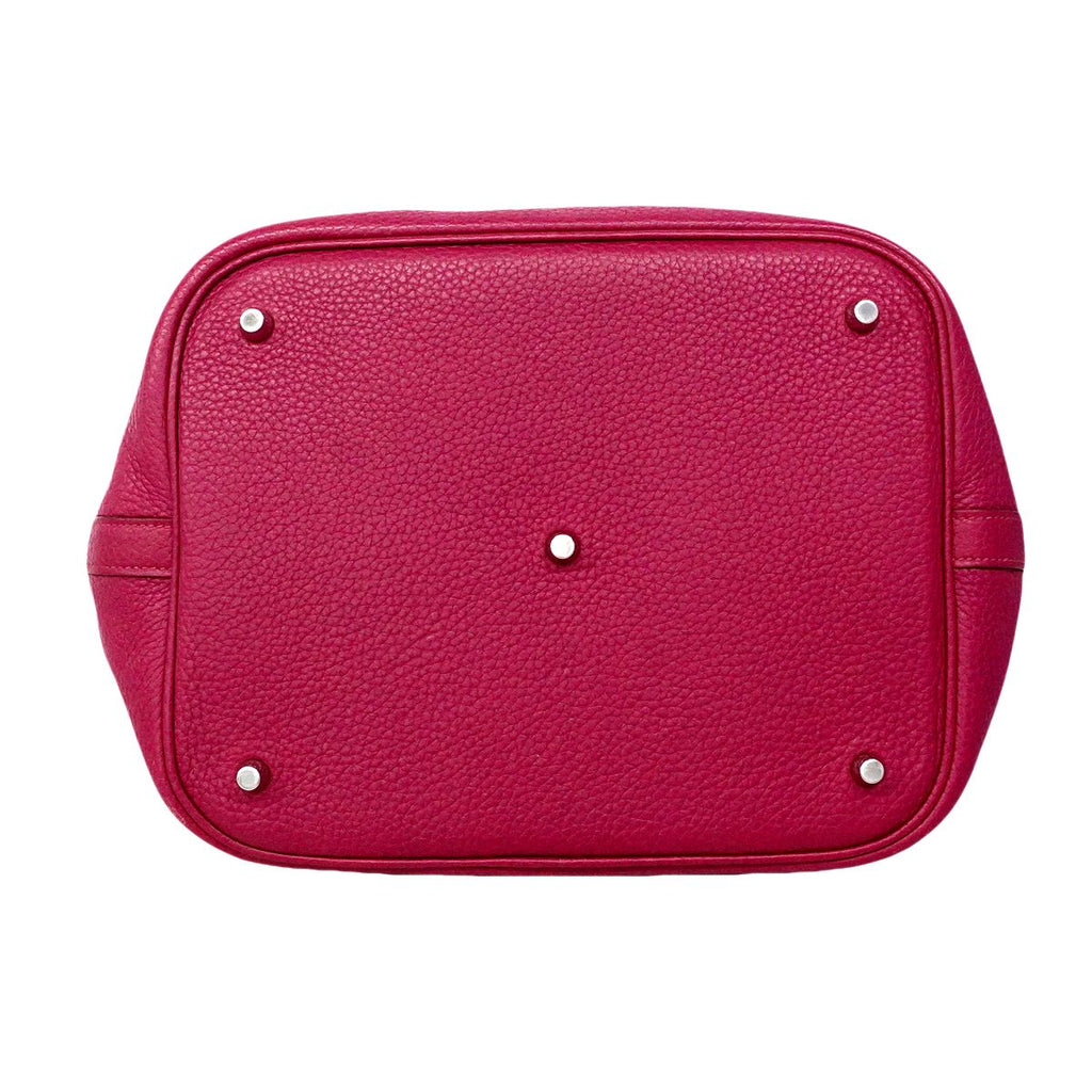 Hermes Handbag Picotin Lock MM Taurillon Clemence Tosca Silver — view 3