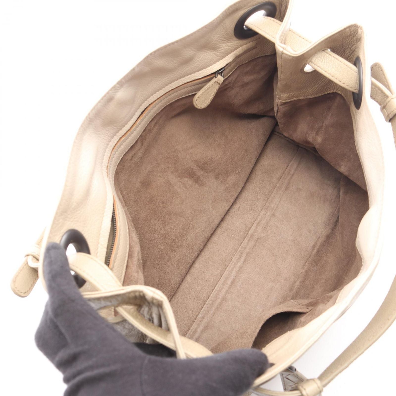 Bottega Veneta Tote Intrecciato Beige Ivory Leather — view 3
