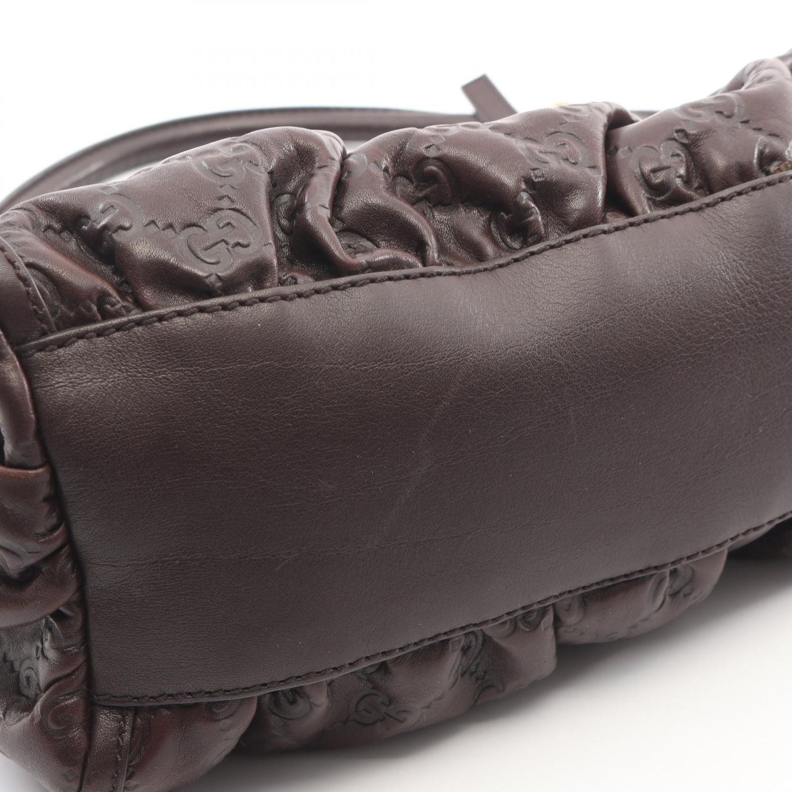 Gucci Shoulder Bag Abbey Guccissima Dark Brown Leather — view 6
