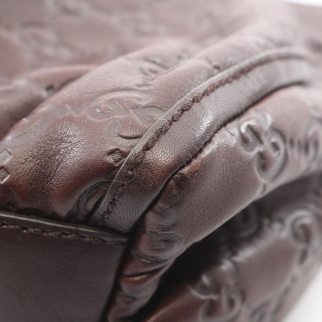 Gucci Shoulder Bag Abbey Guccissima Dark Brown Leather — view 7