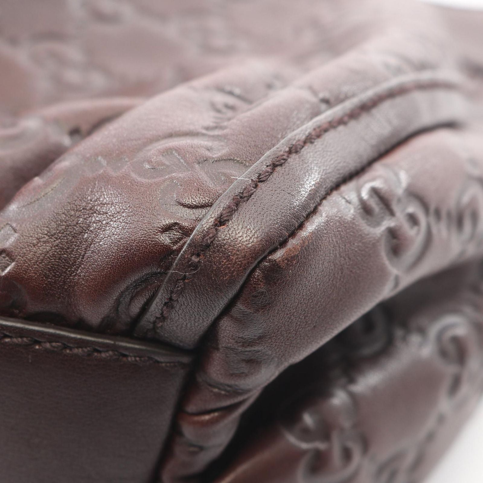 Gucci Shoulder Bag Abbey Guccissima Dark Brown Leather — view 7