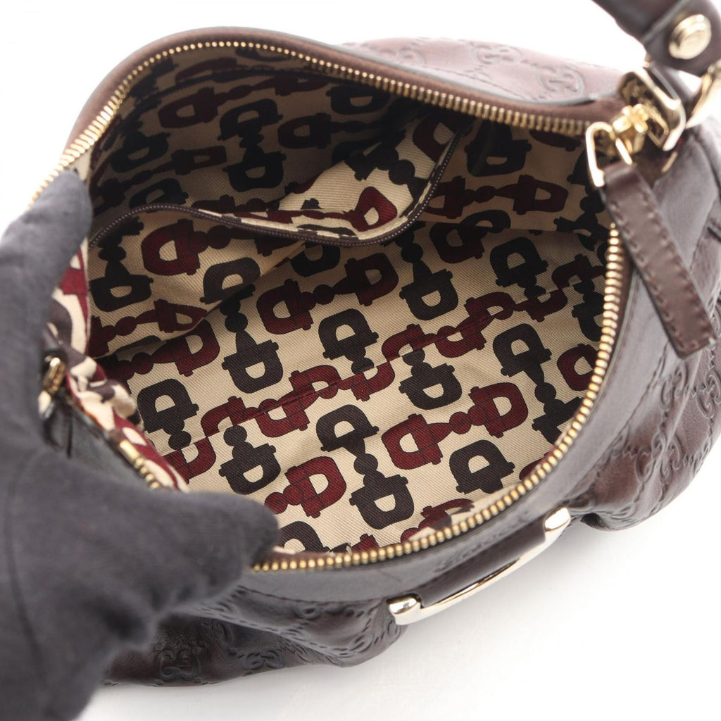 Gucci Shoulder Bag Abbey Guccissima Dark Brown Leather — view 3