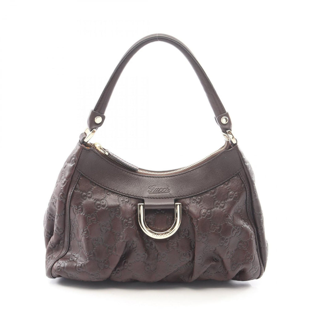 Gucci Shoulder Bag Abbey Guccissima Dark Brown Leather