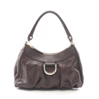 Gucci Shoulder Bag Abbey Guccissima Dark Brown Leather