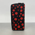 Louis Vuitton Wallet Monogram Empreinte Zippy Vertical LV YK Yayoi Kusama Noir — view 8