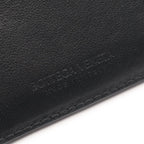 Bottega Veneta Coin Case Cassette Card Black Leather Maxi Intrecciato Fastener — view 4