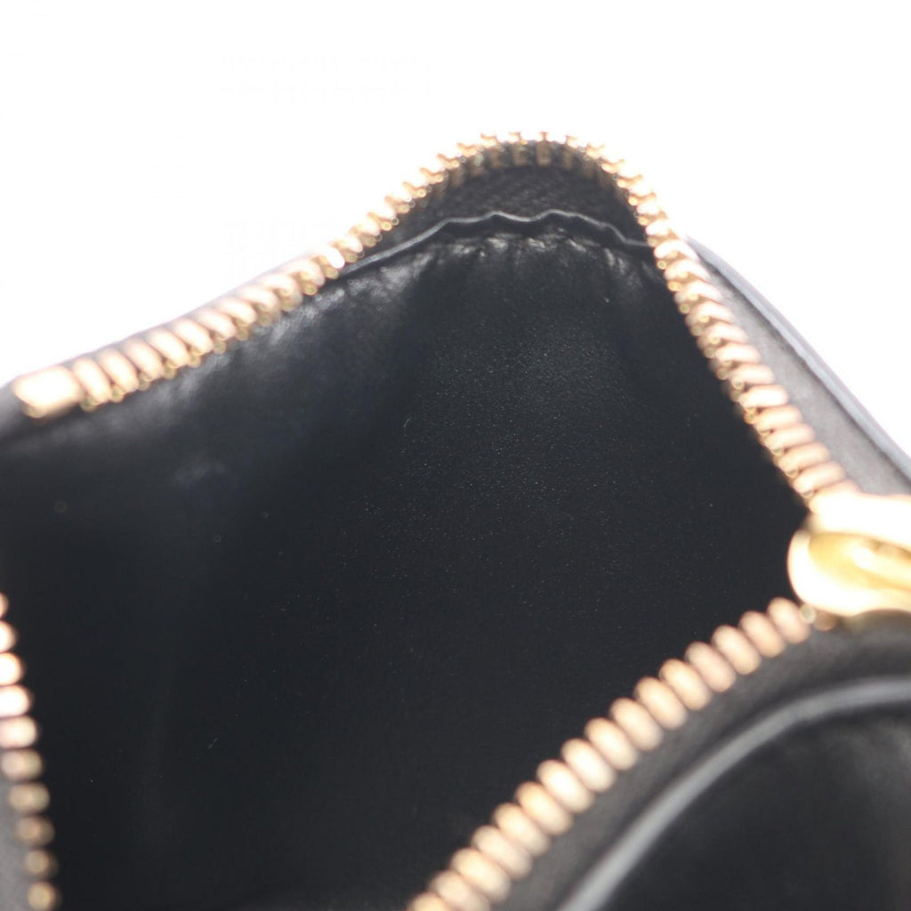 Bottega Veneta Coin Case Cassette Card Black Leather Maxi Intrecciato Fastener — view 5