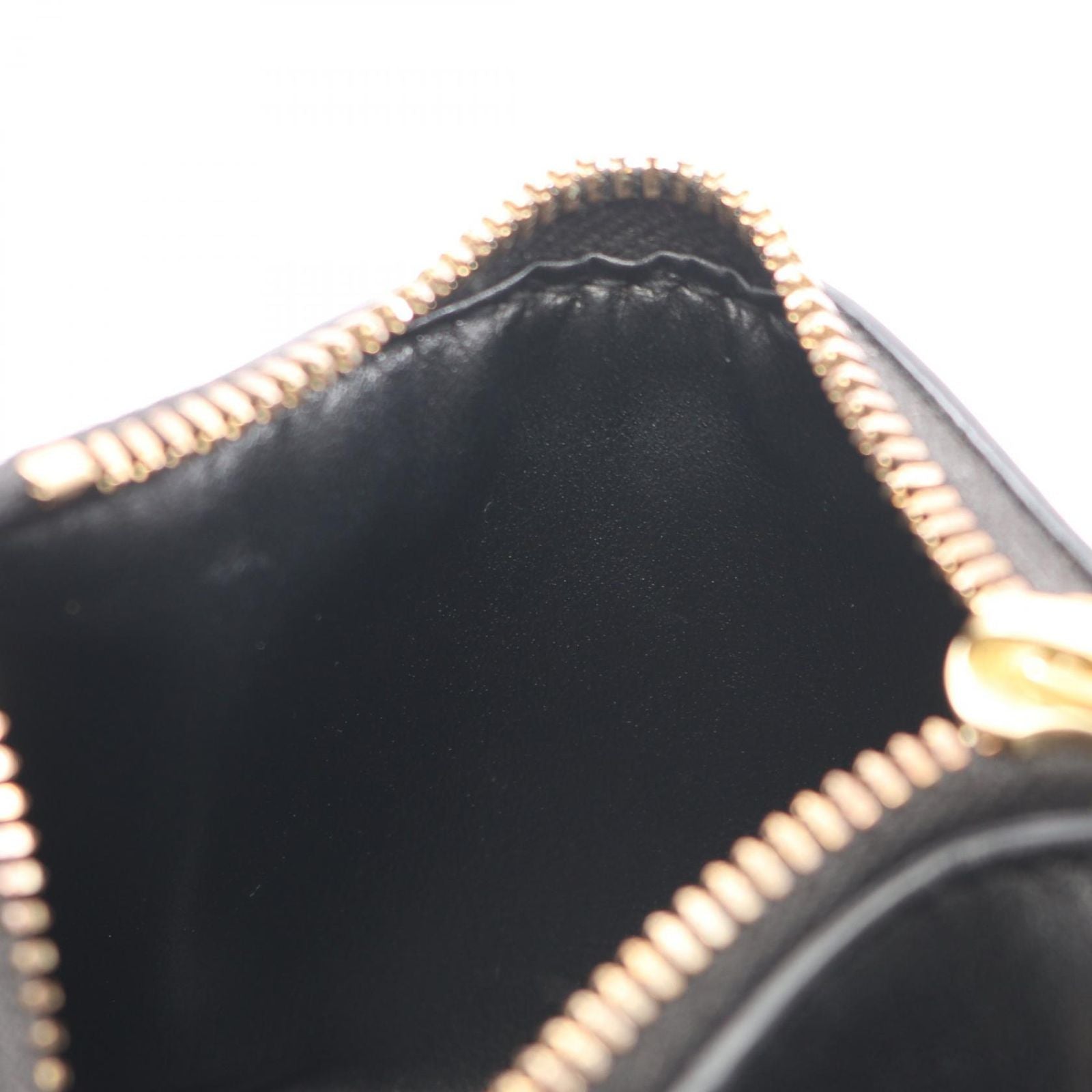 Bottega Veneta Coin Case Cassette Card Black Leather Maxi Intrecciato Fastener — view 5