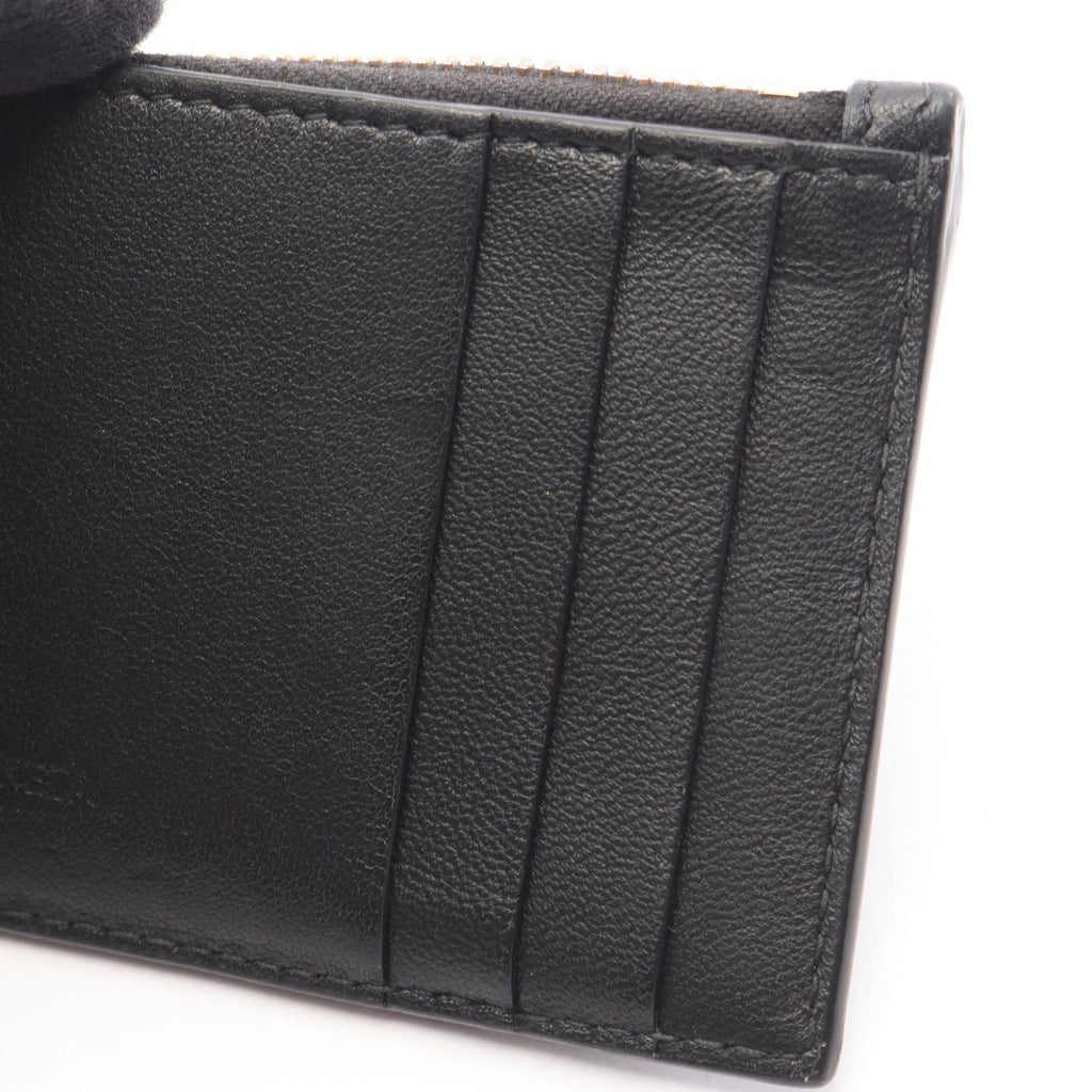 Bottega Veneta Coin Case Cassette Card Black Leather Maxi Intrecciato Fastener — view 7
