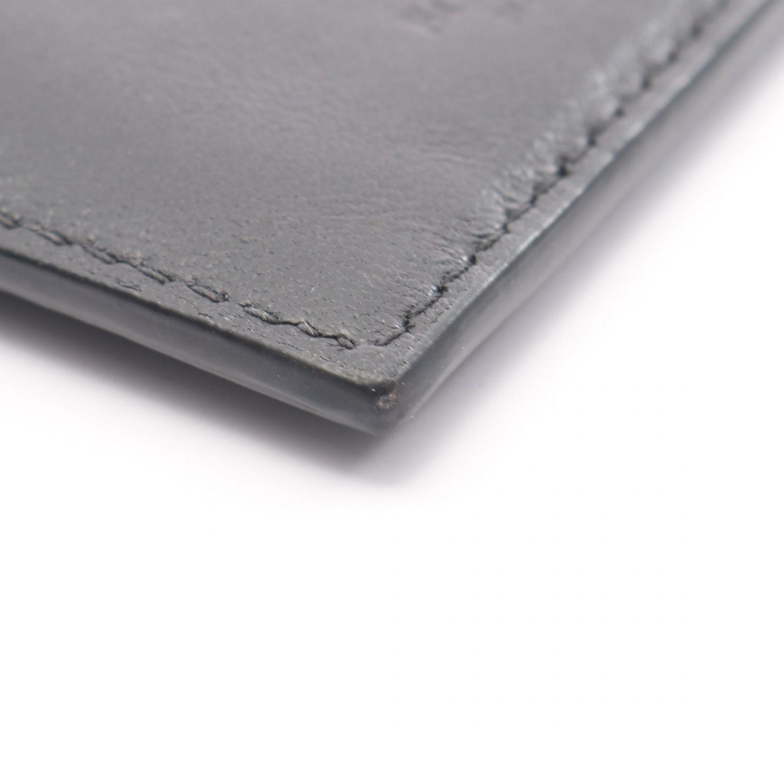 Bottega Veneta Coin Case Cassette Card Black Leather Maxi Intrecciato Fastener — view 6