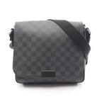 Louis Vuitton Shoulder Bag District PM Damier Graphite Canvas Leather