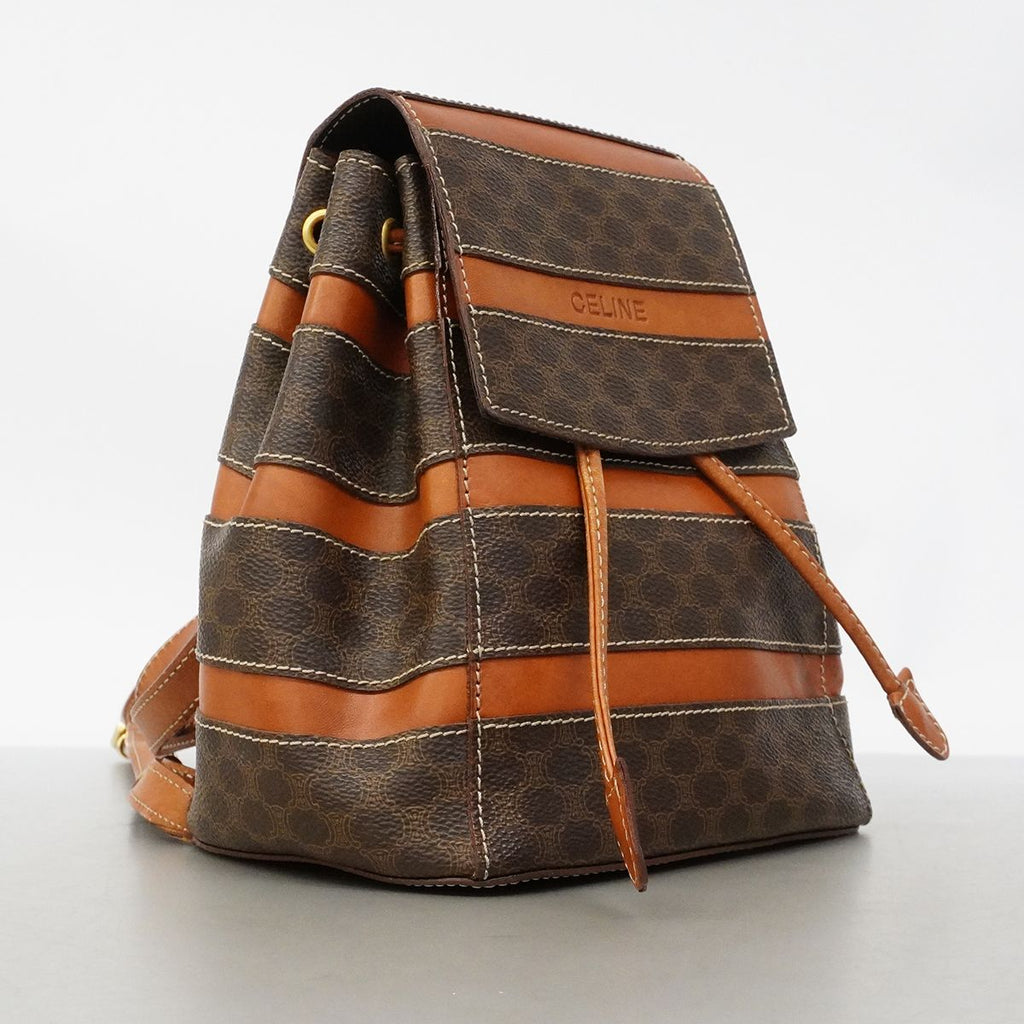 Celine Backpack Macadam Brown Gold — view 2