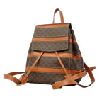Celine Backpack Macadam Brown Gold