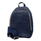 Gucci Belt Bag Jumbo GG Leather Blue Silver