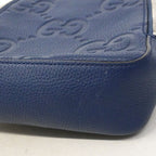 Gucci Belt Bag Jumbo GG Leather Blue Silver — view 6