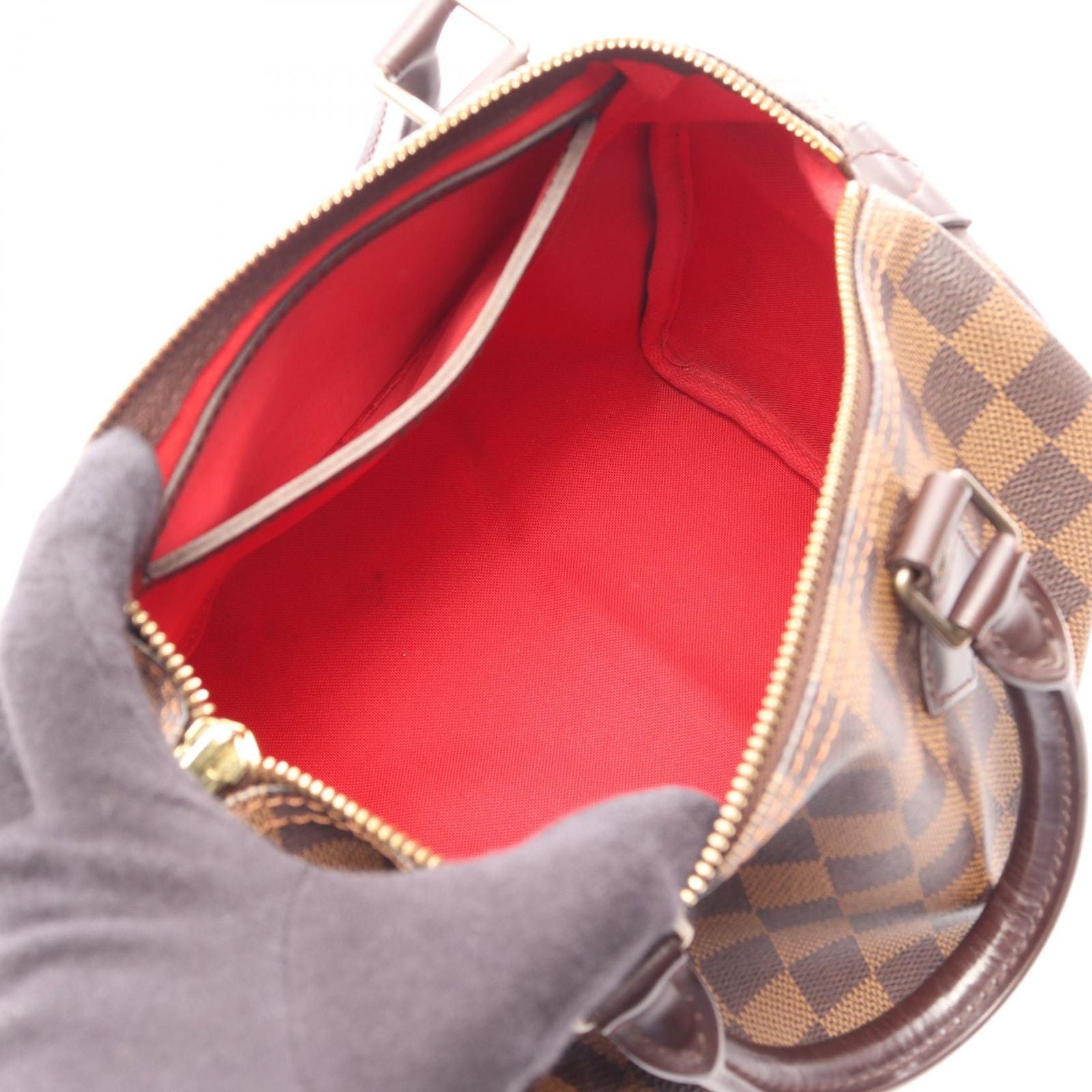 Louis Vuitton Handbag Speedy 25 Damier Ebene Canvas Leather — view 3
