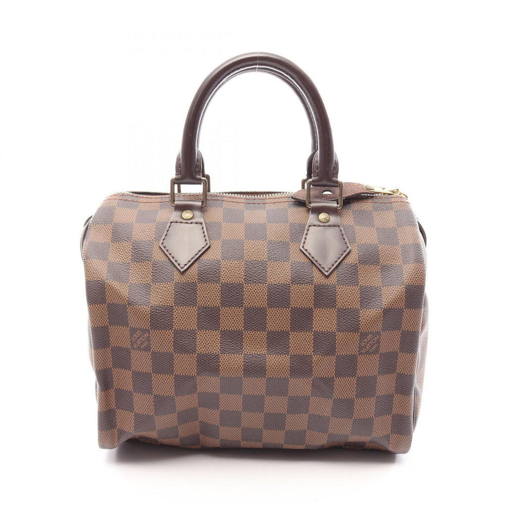 Louis Vuitton Handbag Speedy 25 Damier Ebene Canvas Leather