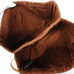 Hermes Tote Amedabaka Badu Posh Canvas Brown Gold — view 4