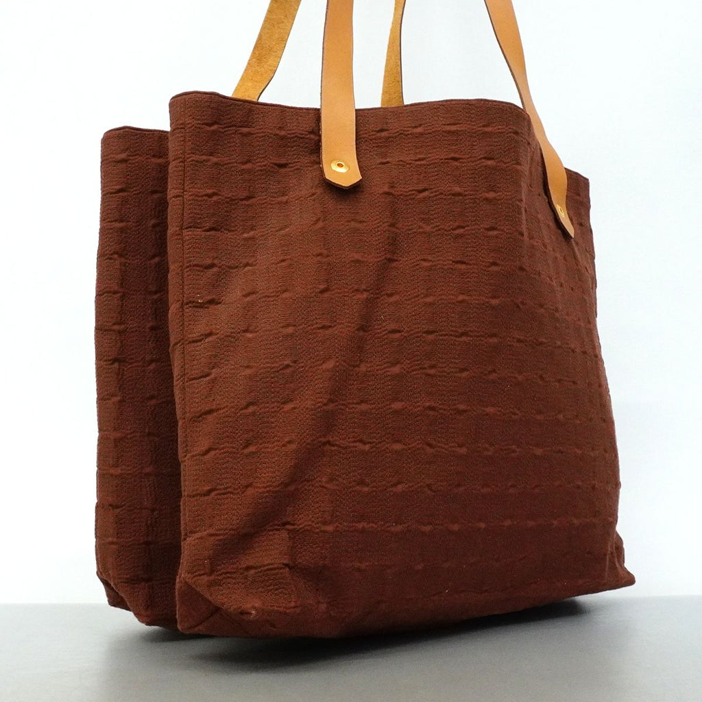 Hermes Tote Amedabaka Badu Posh Canvas Brown Gold — view 2