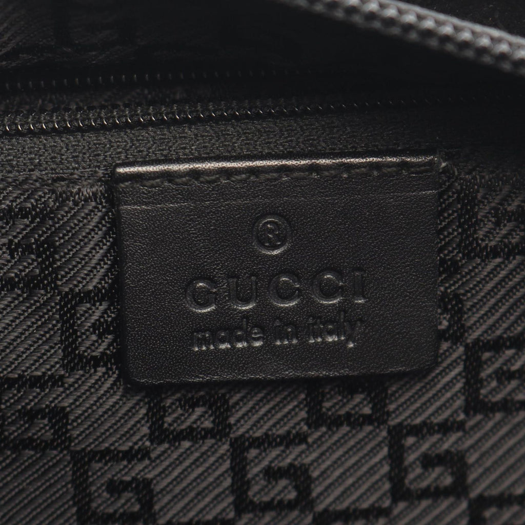 Gucci Handbag Bamboo 002 Black Suede Leather Handle — view 4